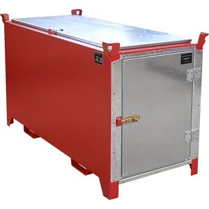 eurokraft pro Caja para tubos fluorescentes, pintada, capacidad 900 l, 1100 unid. Ø 25 mm / 500 unid. Ø 37 mm, L x A x H 1700 x 770 x 975 mm, a partir de 3 unid.