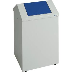 kaiserkraft Caja para lana de limpieza/colector universal, capacidad 45 l, gris luminoso / azul genciana