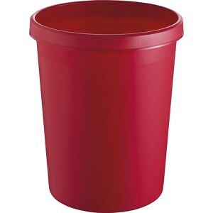 helit Papelera de plástico, capacidad 45 l, UE 2 unid., H x Ø 480 x 390 mm, rojo