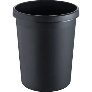 helit Papelera de plástico, capacidad 45 l, UE 2 unid., H x Ø 480 x 390 mm, negro