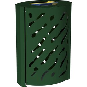 PROCITY Papelera para exteriores VENEDIG, capacidad 2 x 60 l, verde