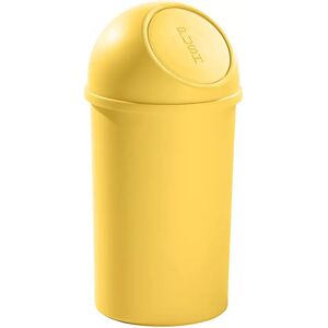 helit Papelera con trampilla de plástico, capacidad 25 l, UE 3 unid., H x Ø 615 x 315 mm, amarillo