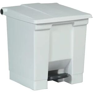 Rubbermaid Cubo industrial con pedal, capacidad 30 l, blanco, a partir de 5 unid.