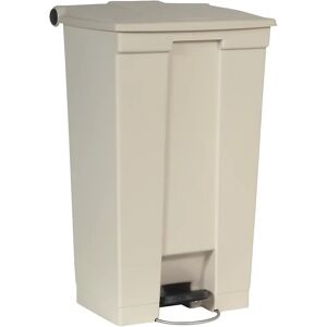 Rubbermaid Cubo industrial con pedal, capacidad 87 l, con rodillo, beige, a partir de 3 unid.