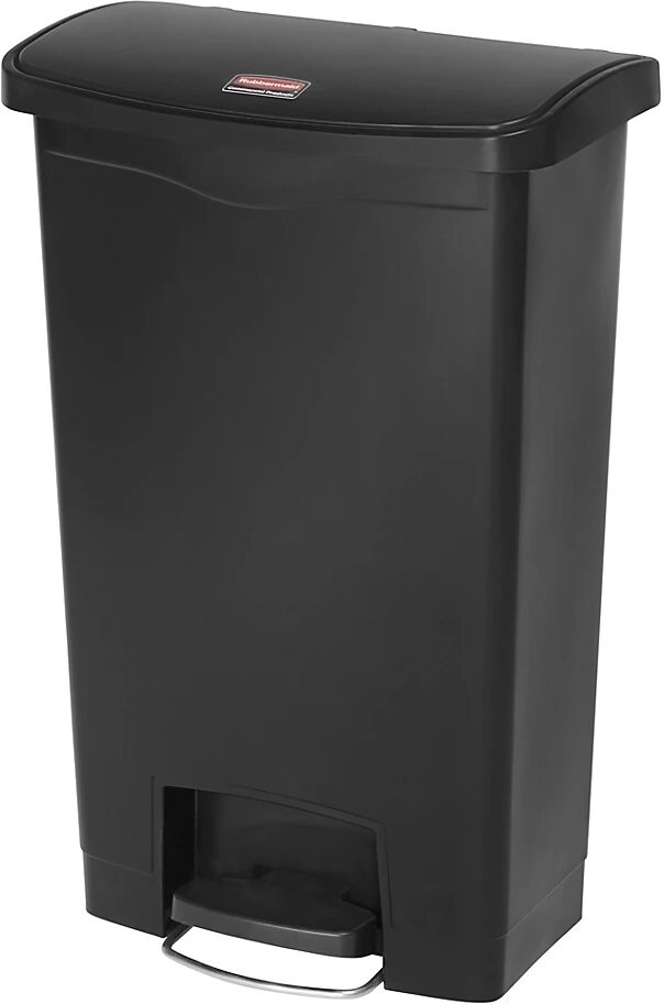 Rubbermaid Colector de residuos con pedal SLIM JIM®, capacidad 50 l, A x H x P 456 x 719 x 292 mm, negro