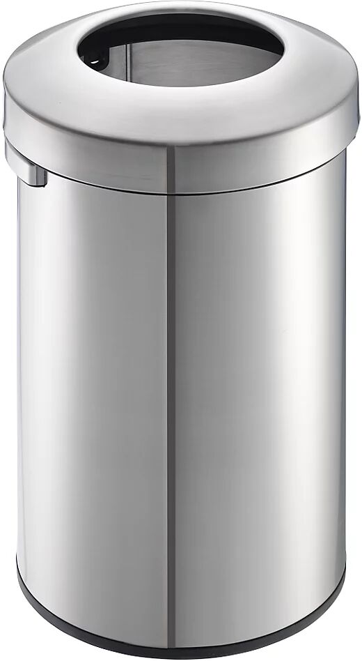 EKO Colector de residuos grande de diseño, capacidad 90 l, H x Ø 686 x 405 mm, acero inoxidable