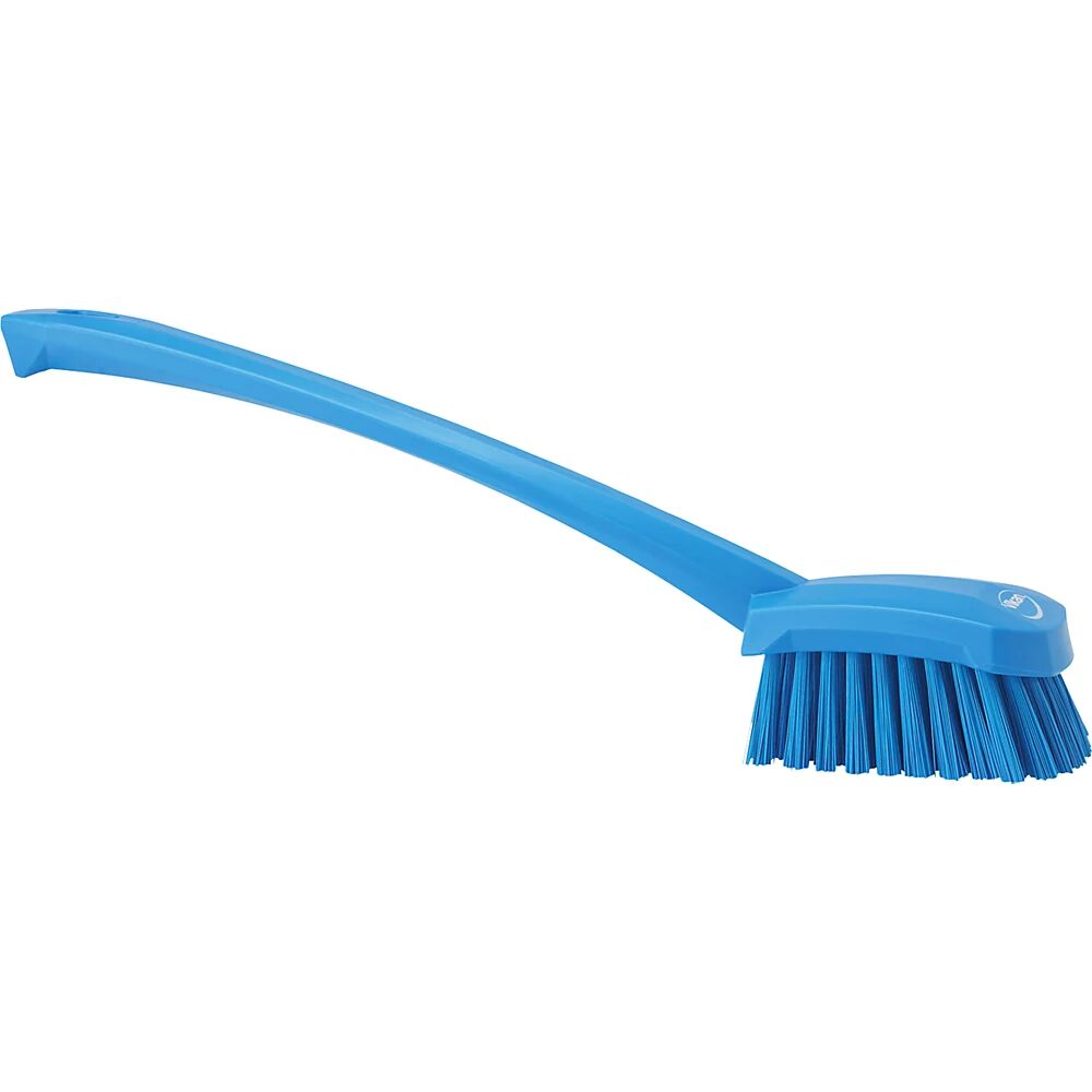 Vikan Cepillo de lavado con palo largo, duro, UE 10 unid., azul