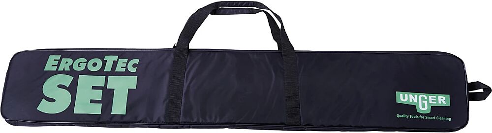 Unger Juego para limpiar ventanas ErgoTec®, bolsa de nailon con todos los útiles, longitud 1350 mm