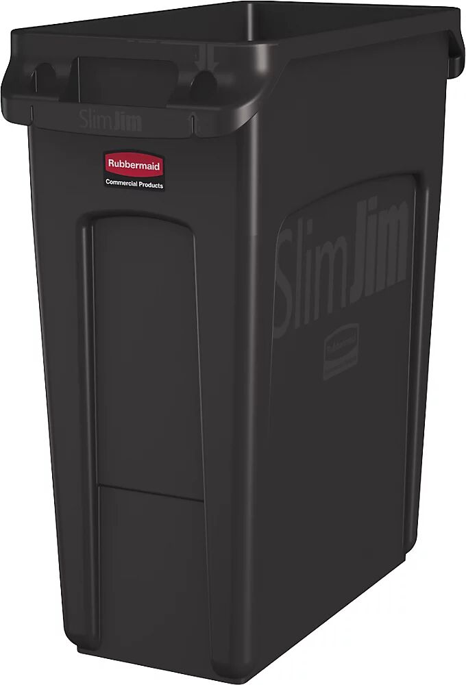 Rubbermaid Recipiente para separar materiales/cubo de basura SLIM JIM®, capacidad 60 l, con conductos de ventilación, marrón, a partir de 10 unid.