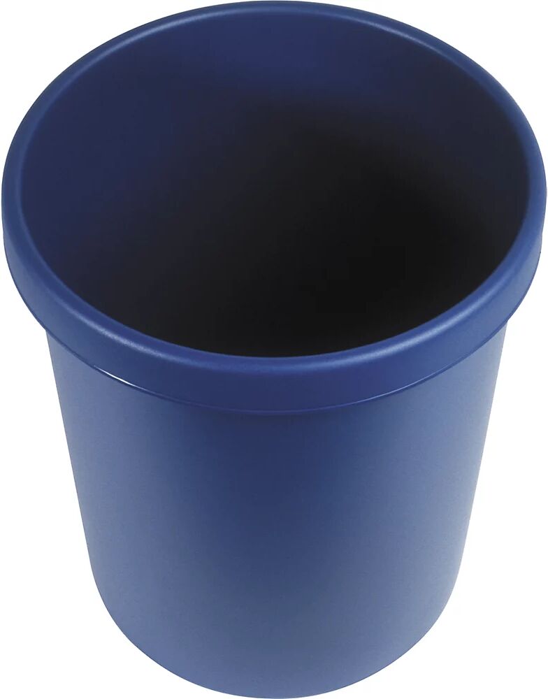 helit Papelera de plástico, capacidad 30 l, UE 5 unid., H x Ø 405 x 350 mm, azul