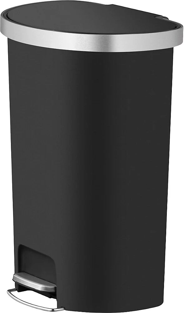 EKO Cubo de pedal Hana, semicircular, capacidad 55 l, A x H x P 365 x 670 x 480 mm, negro