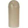 Rubbermaid Recipiente para residuos (PE) que evita la formación de llamas, capacidad 80 l, H x Ø 1070 x 455 mm, beige