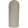 Rubbermaid Recipiente para residuos (PE) que evita la formación de llamas, capacidad 57 l, H x Ø 930 x 390 mm, beige