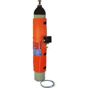 kaiserkraft Forro calefactor para bombonas de gas ATEX ECO, Ø 230 mm, 100 W, termostato, silicona, máx. 40 °C, IP54