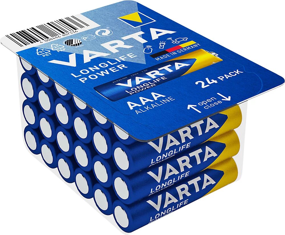 Varta Batería LONGLIFE Power, tamaño AAA, UE 24 unid.