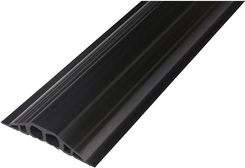 kaiserkraft Canal para cable de PVC, L x A x H 1500 x 200 x 35 mm, negro