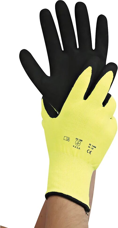 kaiserkraft Guantes de protección contra el frío WINTER STAR NITRIL, negro, UE 72 pares, talla 10 (XL)