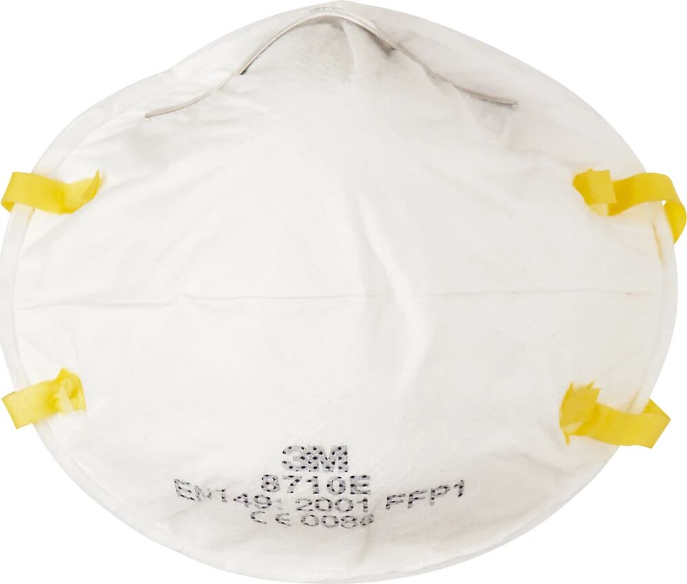 3M Mascarilla de protección respiratoria 8710E FFP1, sin válvula, UE 20 unid., blancas