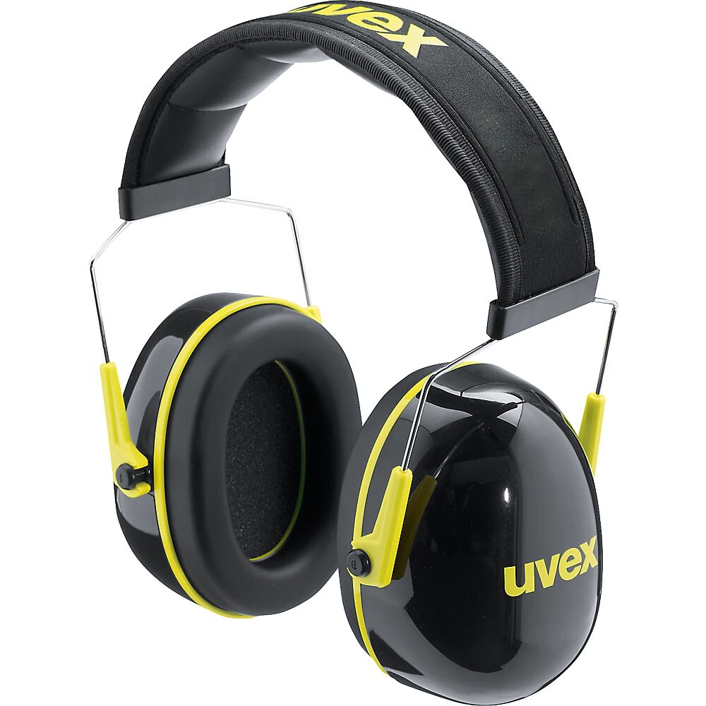 Uvex Auriculares de protección K2, con arco, SNR 32 dB, negro y amarillo, a partir de 10 unid.