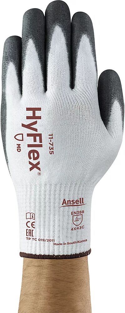 Ansell Guante de trabajo HyFlex® 11-735, negro, UE 6 pares, talla 10