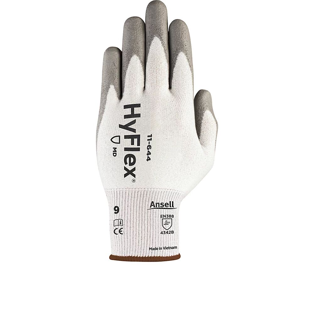 Ansell Guante de trabajo HyFlex® 11-644, gris, UE 12 pares, talla 10