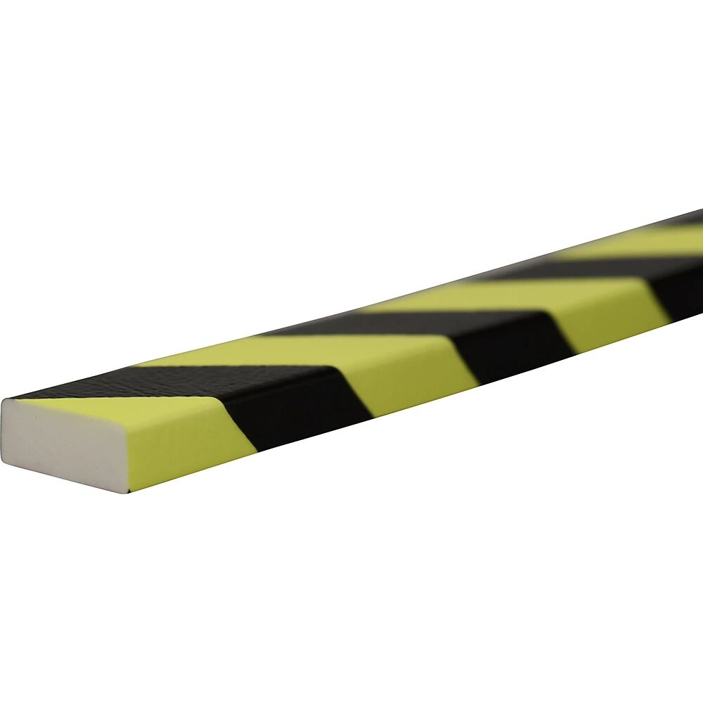 SHG Protección de superficies Knuffi®, tipo D, pieza de 1 m, negro y fluorescente