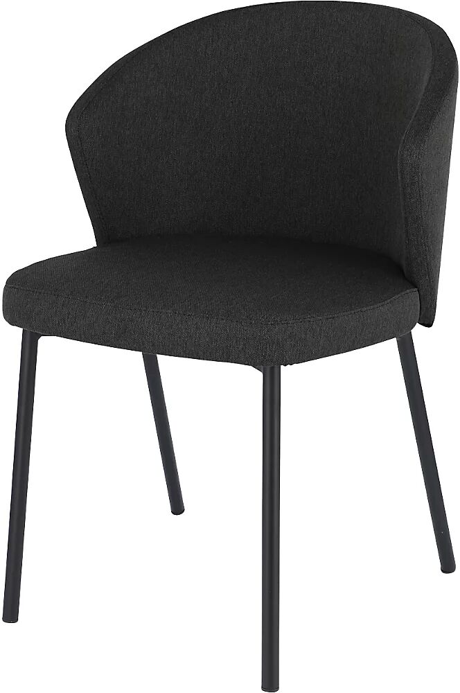 kaiserkraft Silla multiusos MILA, bastidor de tubo de acero negro, negro