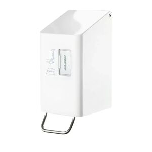 AIR-WOLF Dispensador de producto de limpieza para el asiento del WC, para 250 ml, acero inoxidable blanco