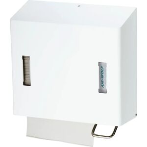 AIR-WOLF Dispensador de jabón y de toallas de papel, capacidad 1,2 l, revestimiento blanco