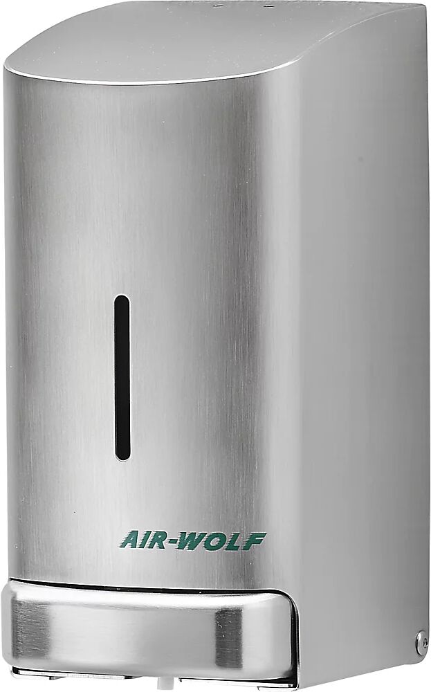 AIR-WOLF Dispensador de jabón de acero inoxidable, capacidad 0,8 l, acero inoxidable, cepillado