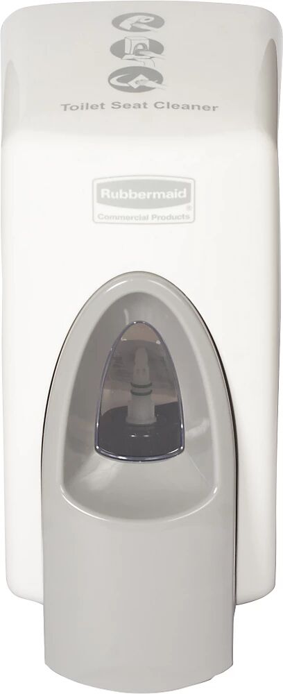 Rubbermaid Dispensador de producto de limpieza para asientos de inodoros, cantidad de llenado 0,4 l, plástico blanco