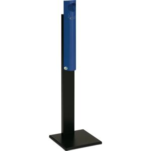 VAR Cenicero de pie, de chapa de acero, H x A x P 1250 x 310 x 310 mm, azul genciana