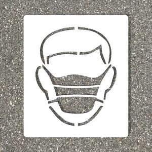 kaiserkraft Plantilla de suelo, máscara facial, lámina autoadhesiva