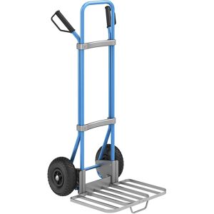 eurokraft pro Carretilla para sacos, azul, A x P de la pala para paquetes 430 x 450 mm, aluminio, con asa, neumáticos