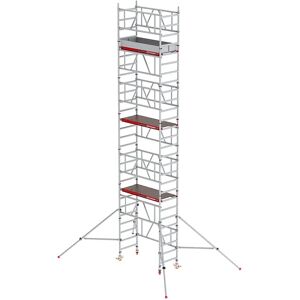 Altrex Andamio rodante de montaje rápido MiTOWER Plus, plataforma de madera, altura de trabajo 8 m