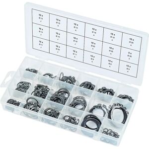 KS Tools Surtido de anillos elásticos, externos e internos, 225 piezas, DIN 472, DIN 471