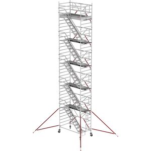 Altrex Andamio con escalera RS TOWER 53 ancho, plataforma de madera, longitud 1,85 m, altura de trabajo 12,20 m