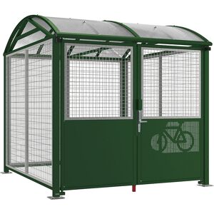 PROCITY Marquesina para bicicletas, bajo llave, modelo básico con código numérico digital, verde musgo