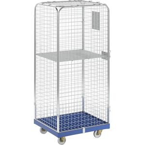 kaiserkraft Contenedor rodante SAFE, H x A x P 1800 x 720 x 810 mm, tablero rodante azul