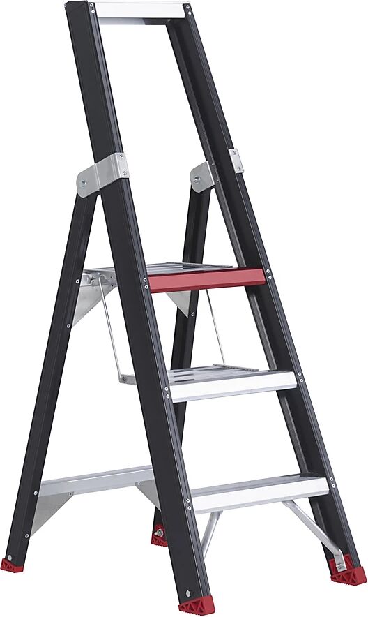 Altrex Escalera tipo tijera de seguridad, ascenso por un lado, 3 peldaños incl. plataforma