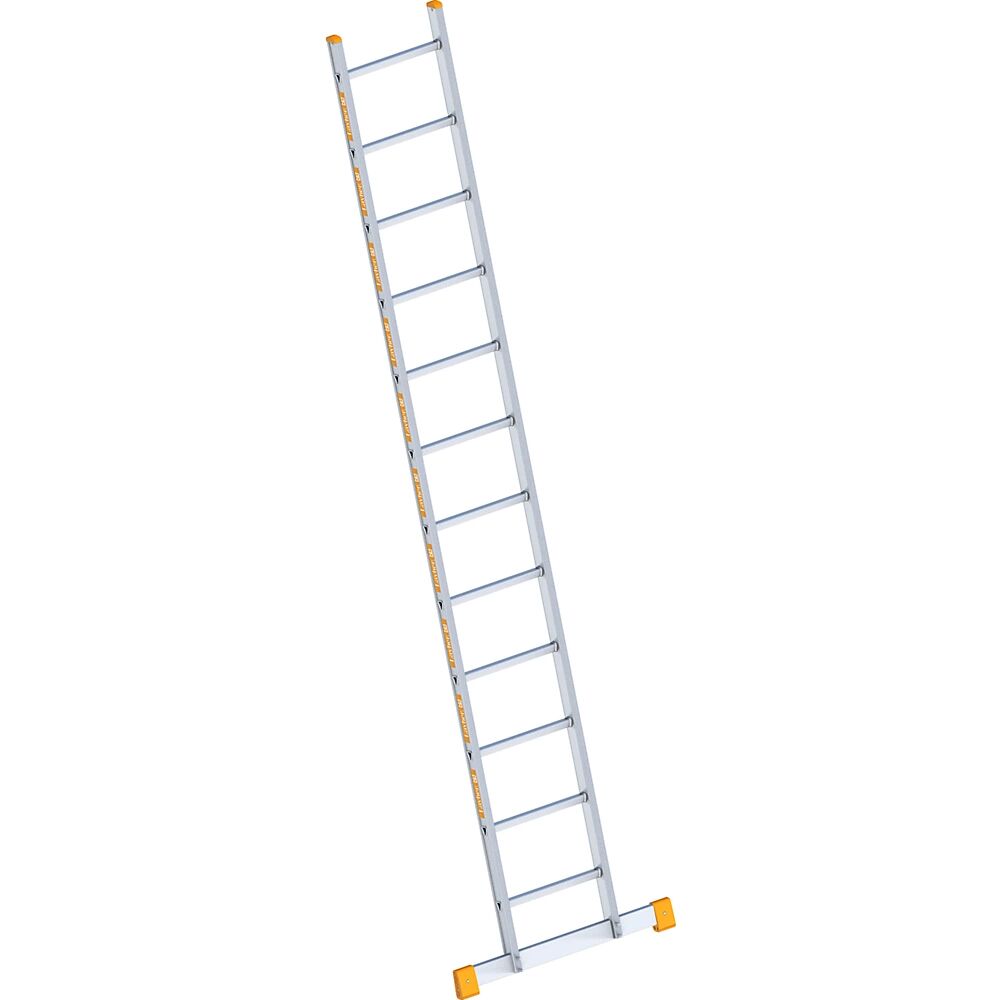 Layher Escalera de mano de aluminio, con peldaños, anchura 450 mm, 12 peldaños incl. traviesa