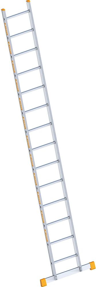 Layher Escalera de mano de aluminio, con peldaños, anchura 450 mm, 14 peldaños incl. traviesa