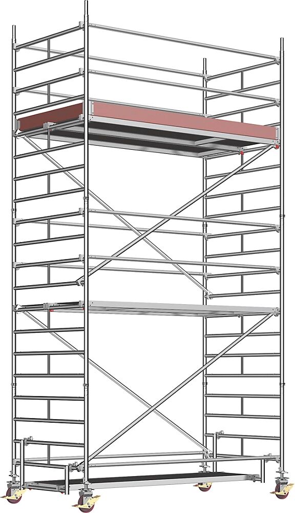 Layher Andamio rodante universal, modelo ancho, altura de andamio 5,43 m