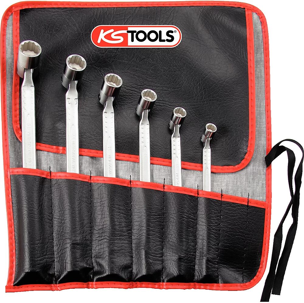 KS Tools Juego de llaves articuladas dobles, 6 piezas, 8 - 19 mm