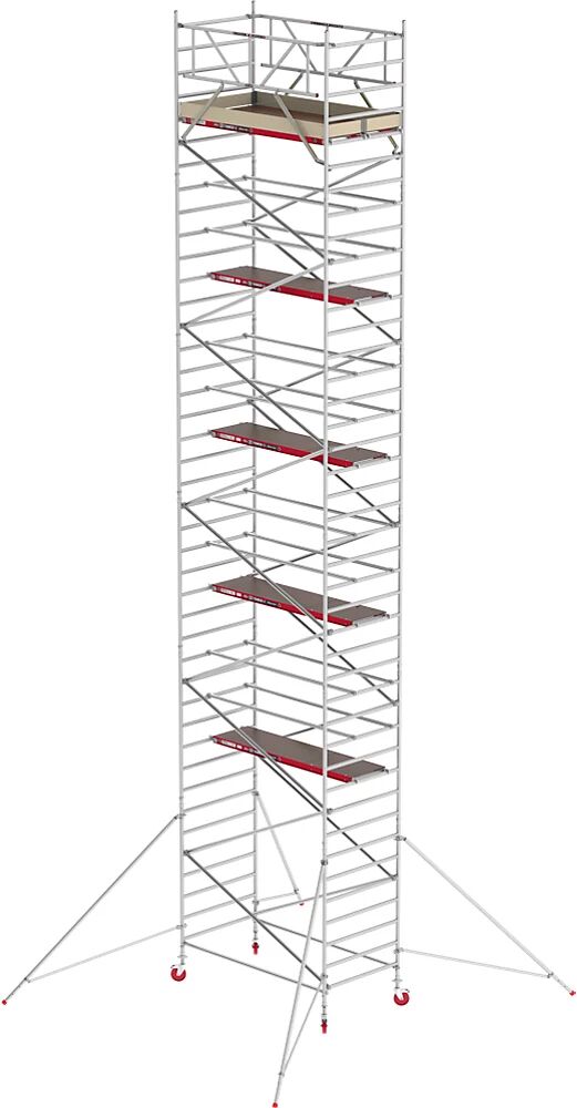 Altrex Andamio rodante RS TOWER 42 ancho, plataforma de madera, longitud 2,45 m, altura de trabajo 13,20 m