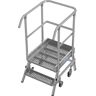 KRAUSE Escalera de plataforma antideslizante R13, con ascenso por un solo lado, 2 peldaños incl. plataforma