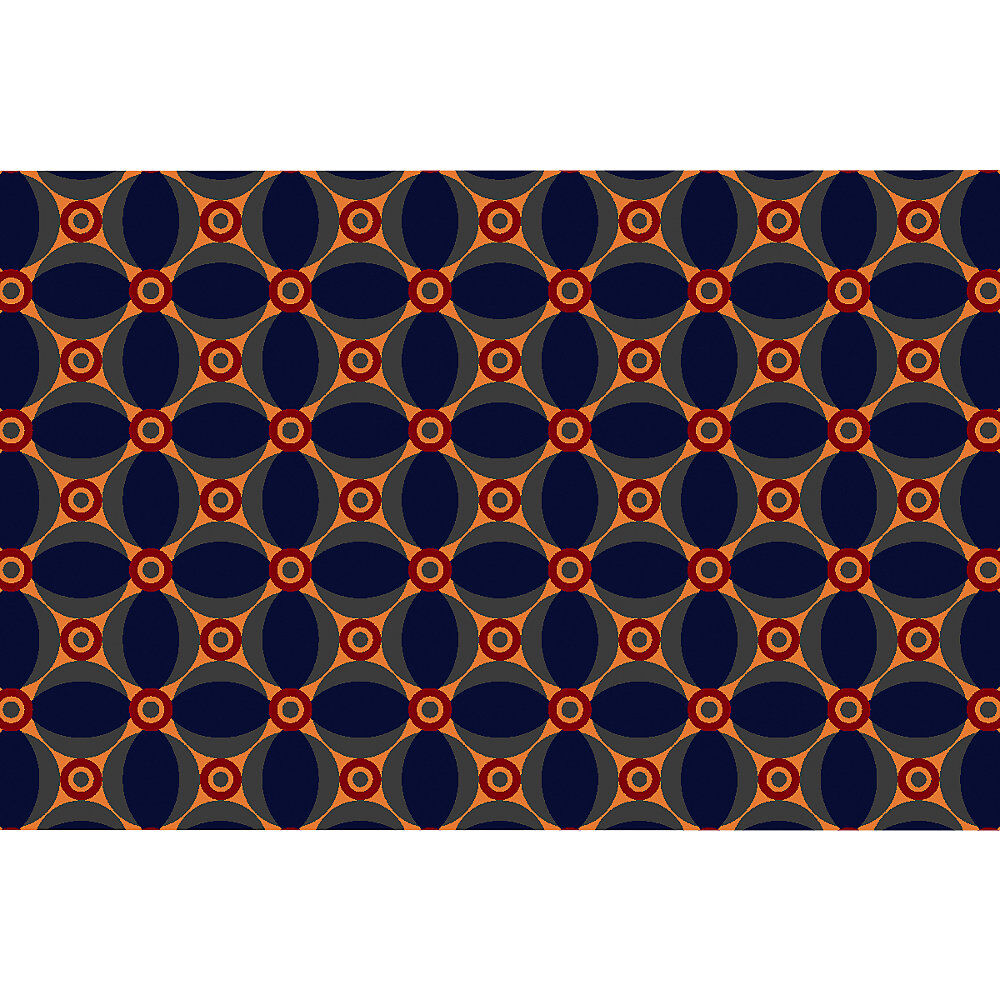 NOTRAX Estera contra la suciedad, Déco Design™, L x A 1800 x 1200 mm, azul y naranja