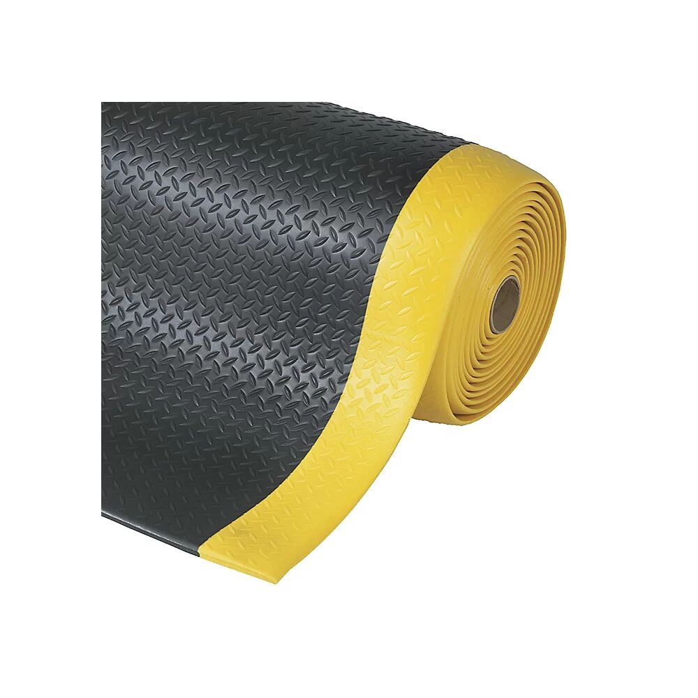 NOTRAX Estera para puesto de trabajo, Diamond Sof-Tred™, anchura 600 mm por m lin., negro / amarillo