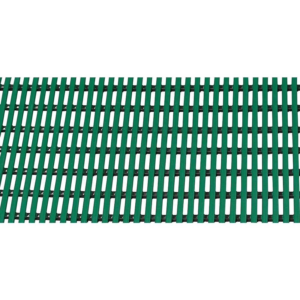 kaiserkraft Estera de suelo para ducha y vestuario, PVC blando, por metro lin., anchura 1000 mm, verde