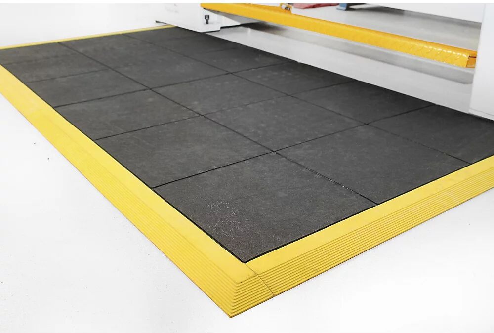 COBA Recubrimiento de suelos para puestos de trabajo Fatigue-Step, con superficie cerrada, goma de nitrilo, 900 x 900 mm, negro